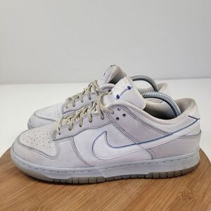 Nike Leather Sneaker Dunk Low Wolf Grey Pure Platinum Shoes Mens Sz 9 DX3722-001